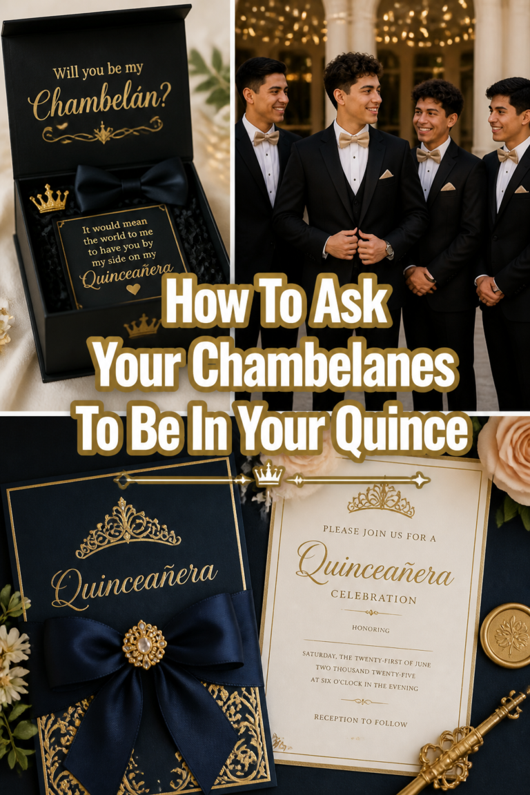 How To Ask Your Chambelanes To Be In Your Quince
