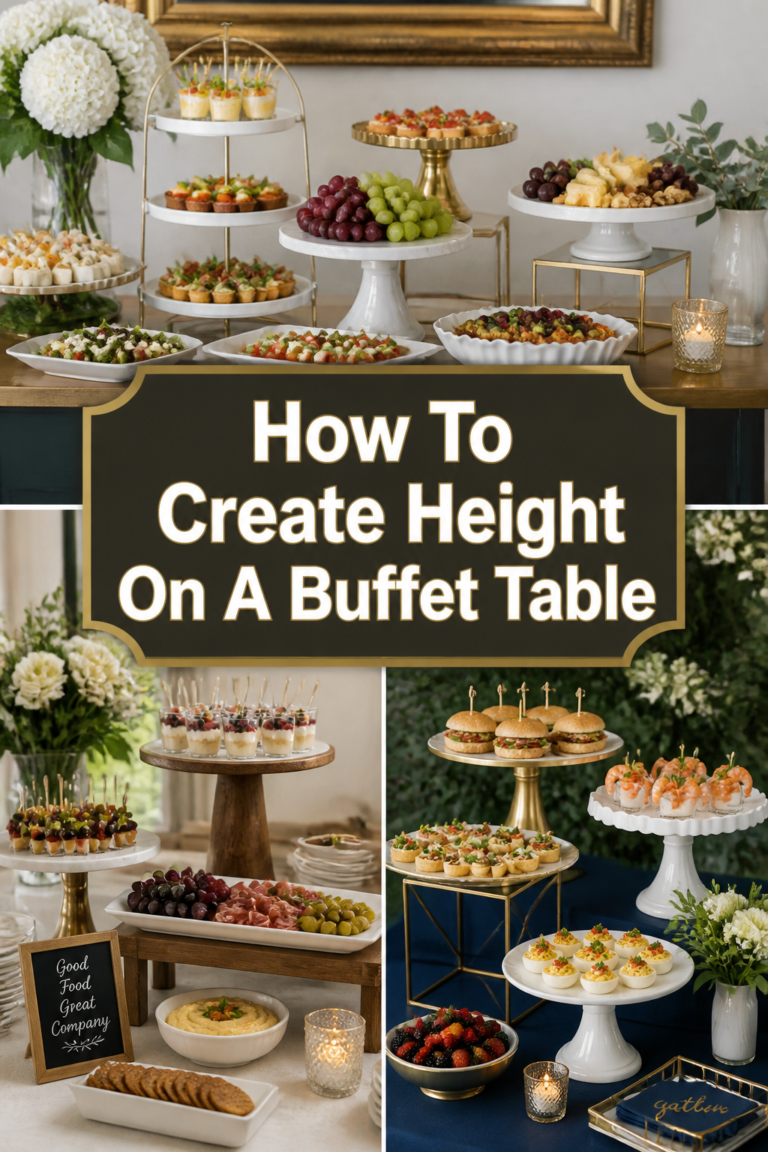 🥳 How To Create Height On A Buffet Table