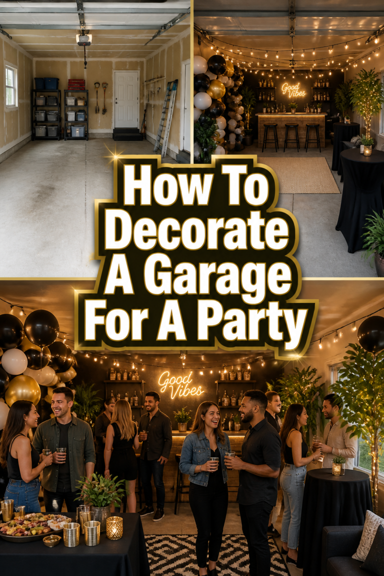 ✨ How To Decorate A Garage For A Party