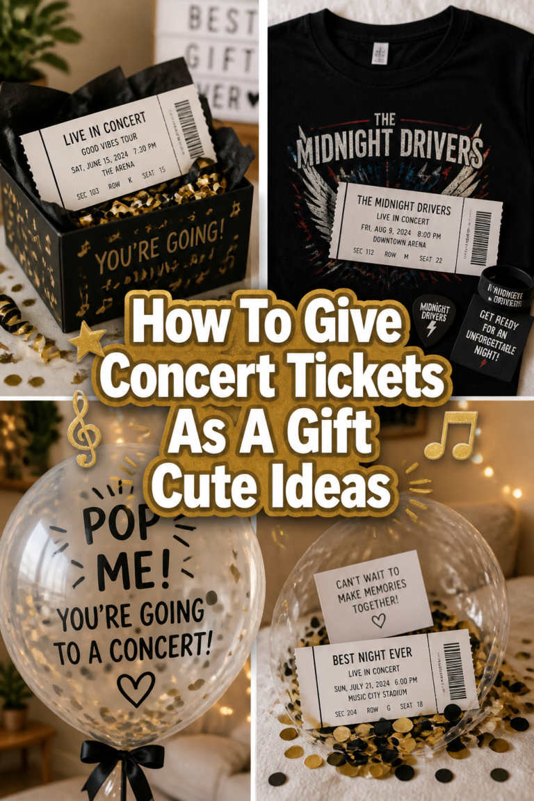 How To Give Concert Tickets As A Gift Cute Ideas