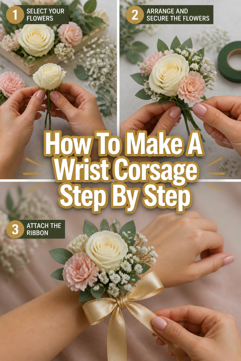 💐 How To Make A Wrist Corsage Step By Step