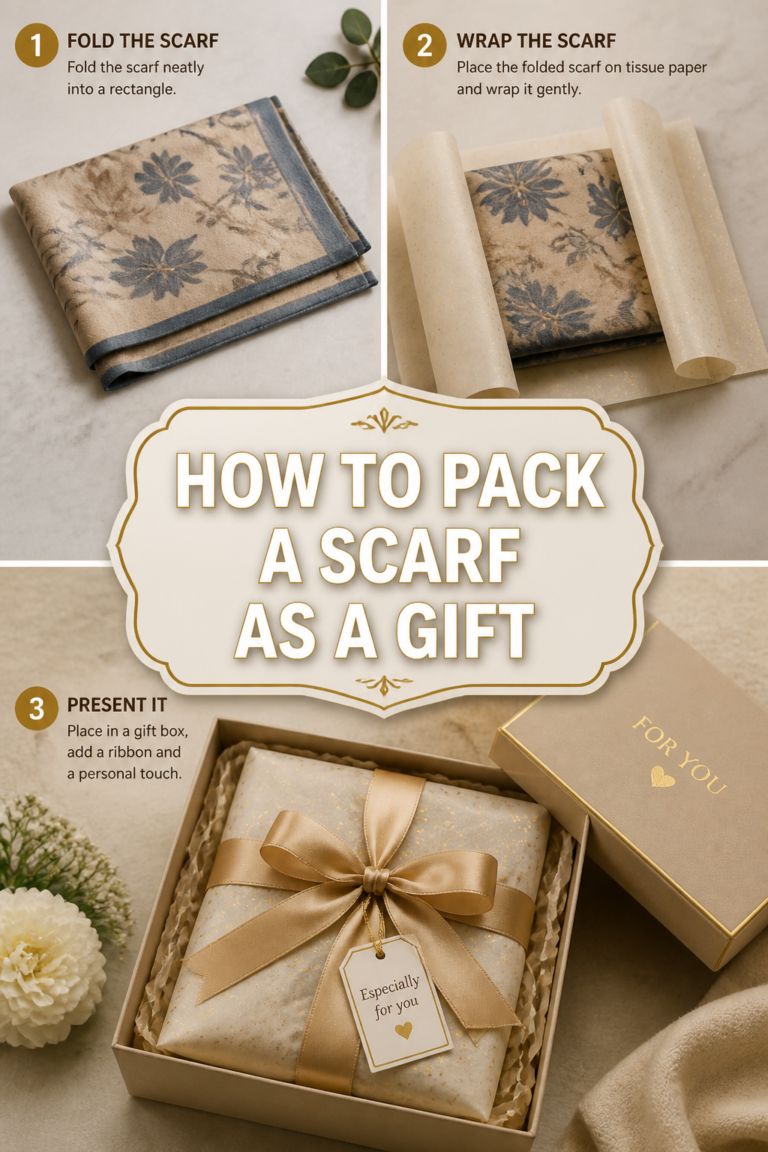 ✨ How To Pack A Scarf As A Gift
