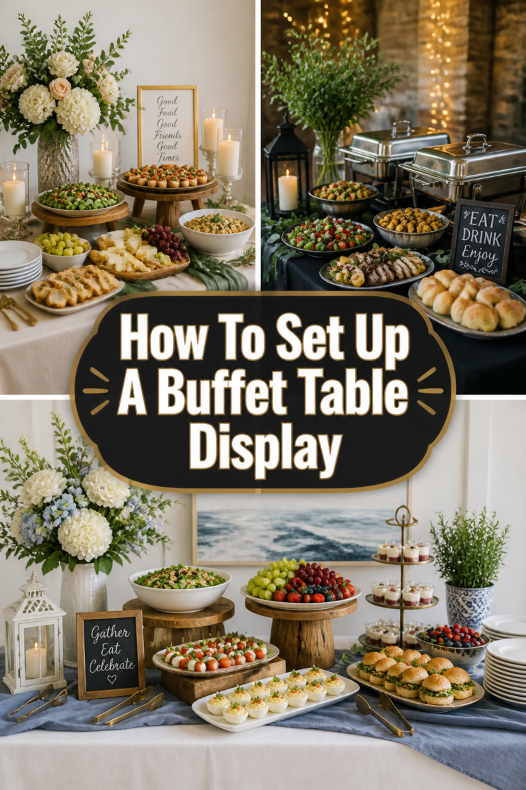 ✨ How To Set Up A Buffet Table Display