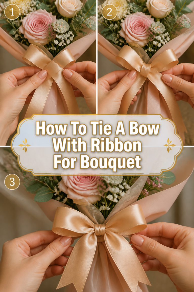 🎀 How To Tie A Bow With Ribbon For Bouquet