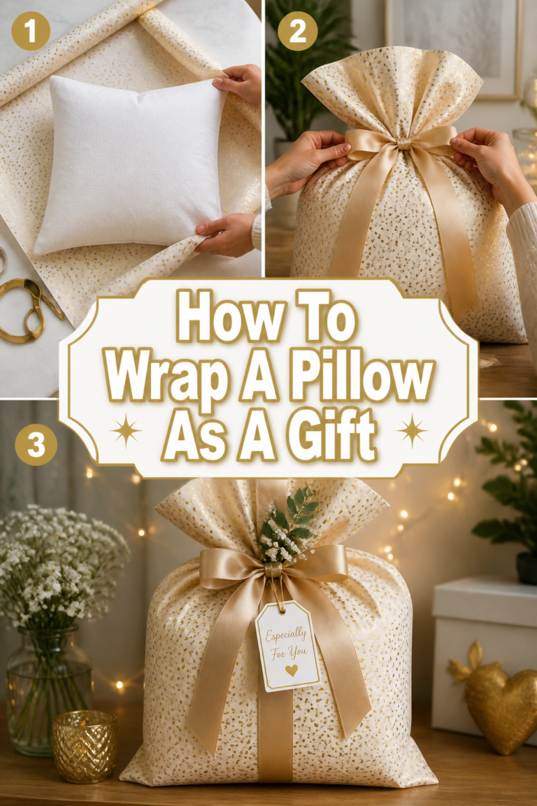 ✨ How To Wrap A Pillow As A Gift