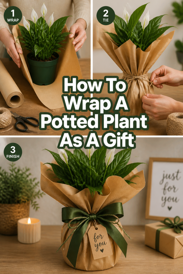 🌱 How To Wrap A Potted Plant As A Gift