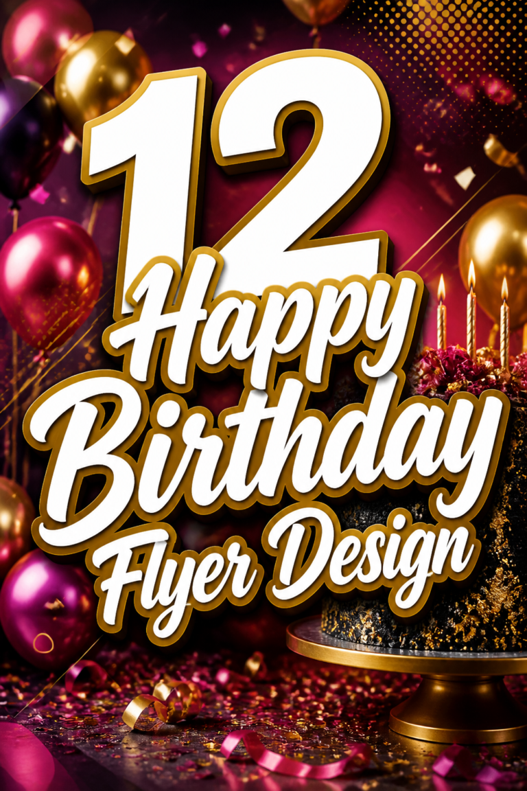 🥳 12 Happy Birthday Flyer Design