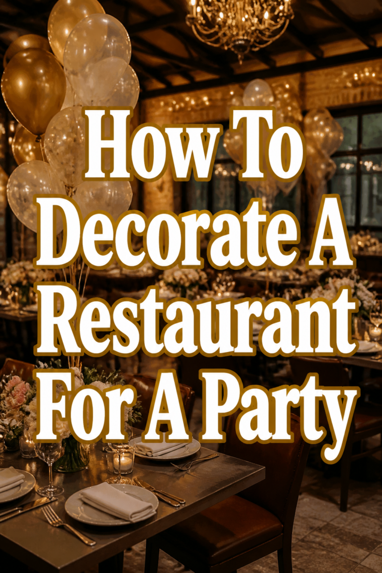🎈 How To Decorate A Restaurant For A Party