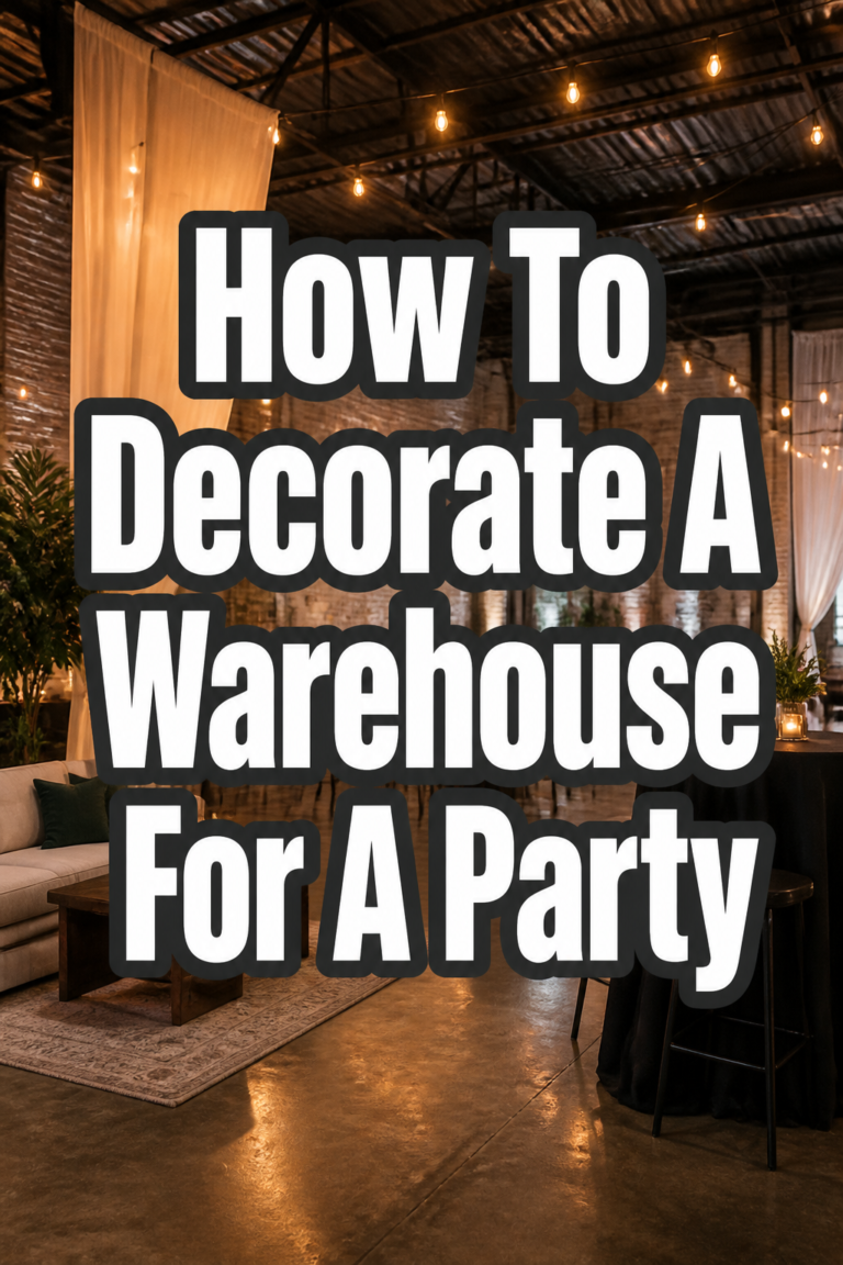 ✨ How To Decorate A Warehouse For A Party