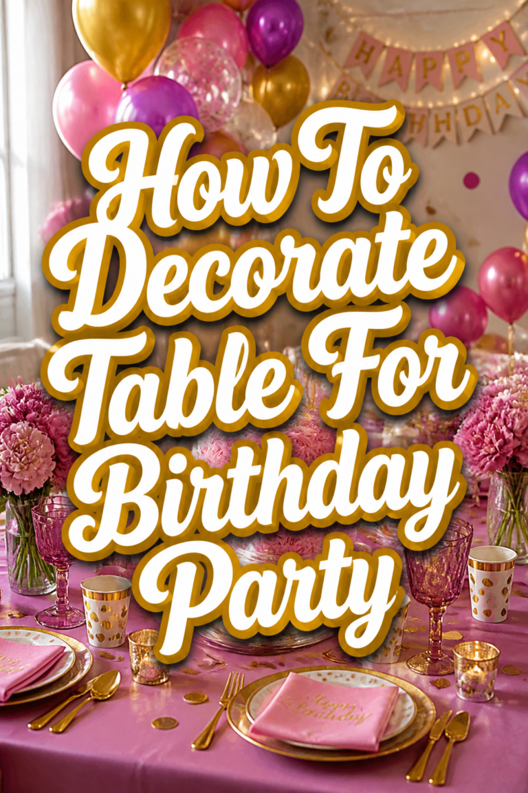 🥳 How To Decorate Table For Birthday Party