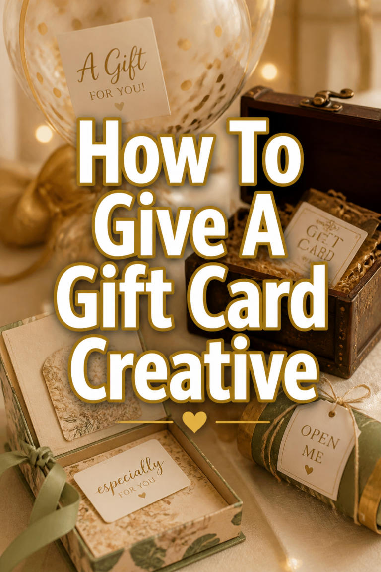 🎁 How To Give A Gift Card Creative