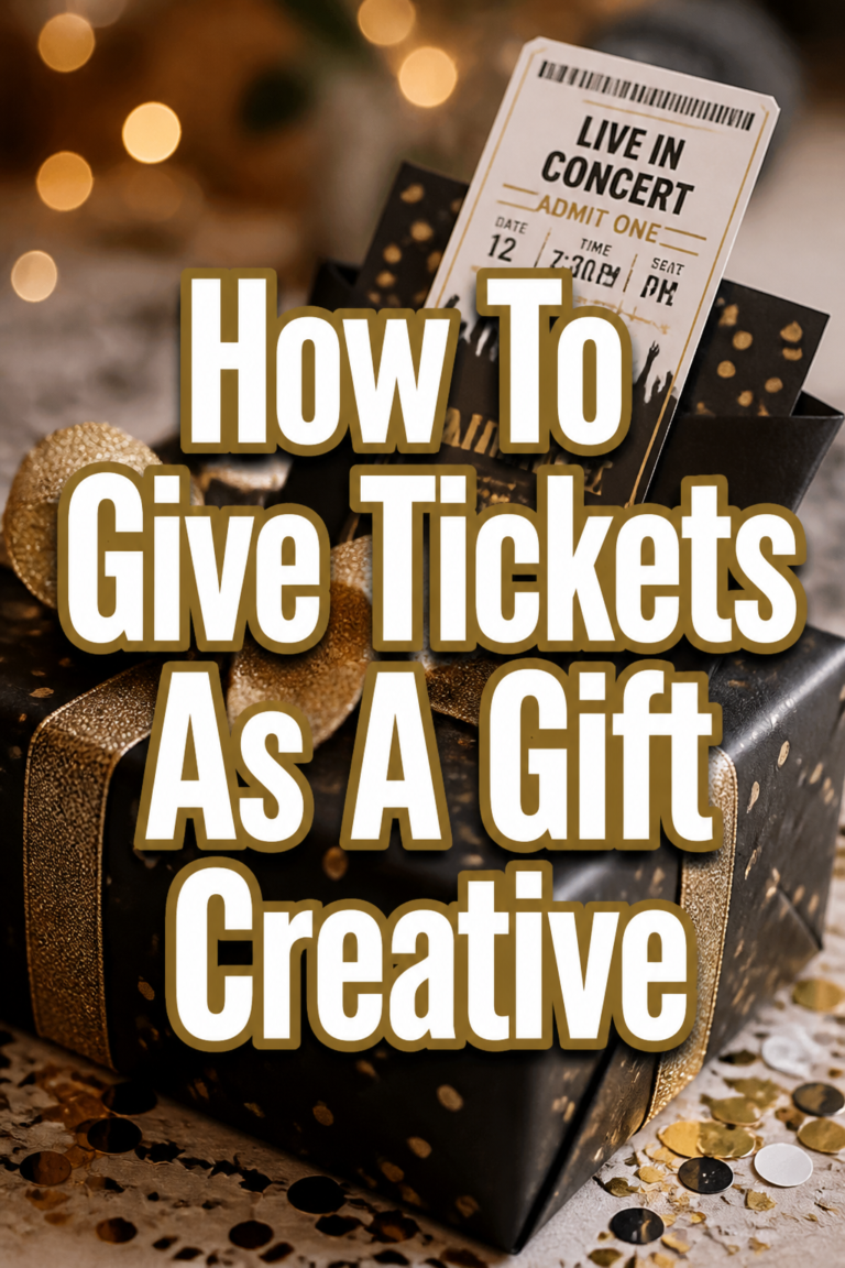 🎟️ How To Give Tickets As A Gift Creative