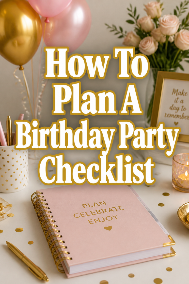 🎈 How To Plan A Birthday Party Checklist