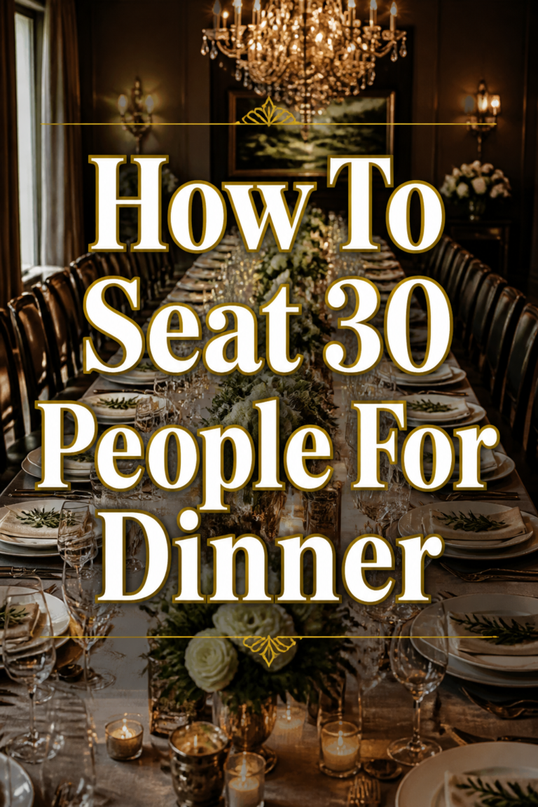 🥳 How To Seat 30 People For Dinner