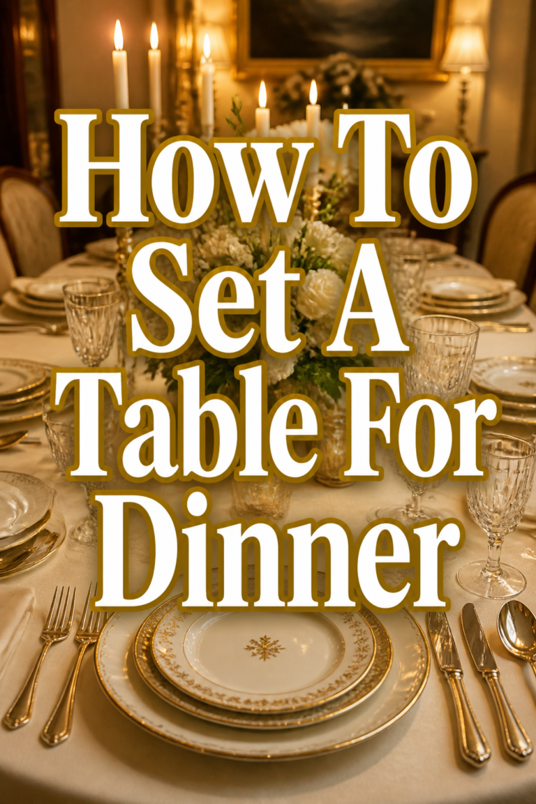 ✨ How To Set A Table For Dinner