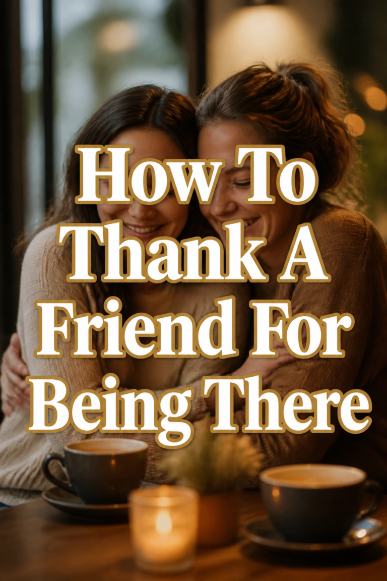💖 How To Thank A Friend For Being There