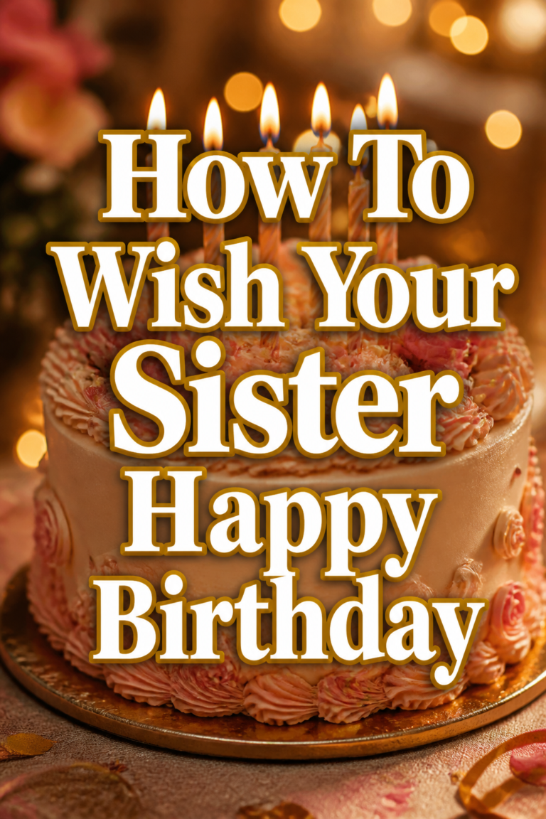💖 How To Wish Your Sister Happy Birthday
