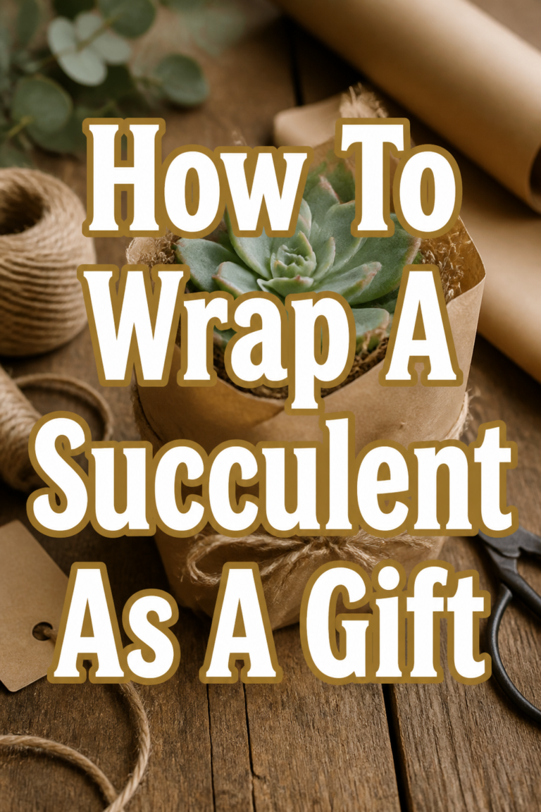 🌱 How To Wrap A Succulent As A Gift